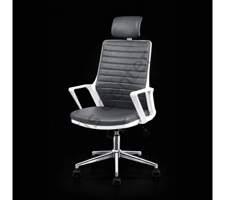 Maestro White Başlıklı Ofis ve Büro Deri Döşemeli Koltuk – Ergonomik Çalışma Koltuğu